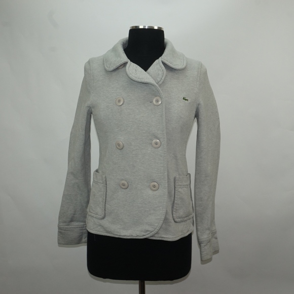 Lacoste Jackets & Blazers - Lacoste Feather Gray Womens Peacoat 36